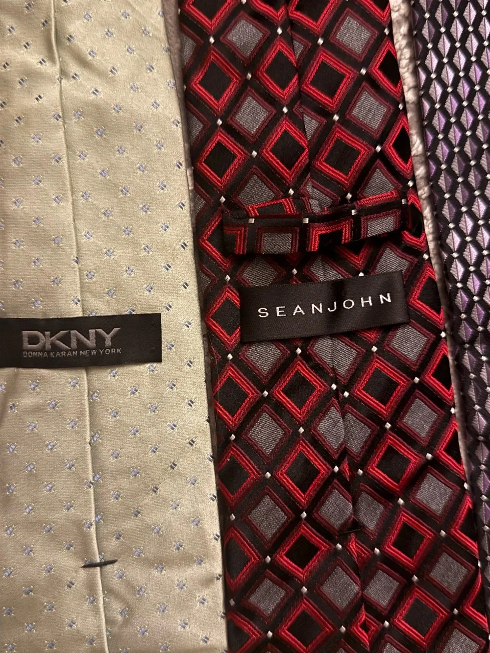 Sean John Men's Tie Set - Black, Brown, Green, Red, Blue, Gray